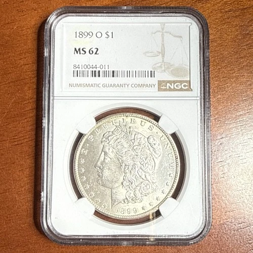 1899 New Orleans Morgan Silver NGC MS62 Slab 90% Silver Dollar Coin