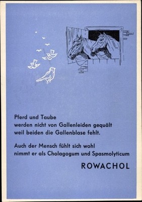 Ak Reklame Rowachol, Pharmazeutisches Labor Rowa-Wagner KG, Köln,... - 3961754