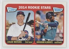 2014 Topps Heritage Rookie Stars Logan Watkins Abraham Almonte #166 2u3