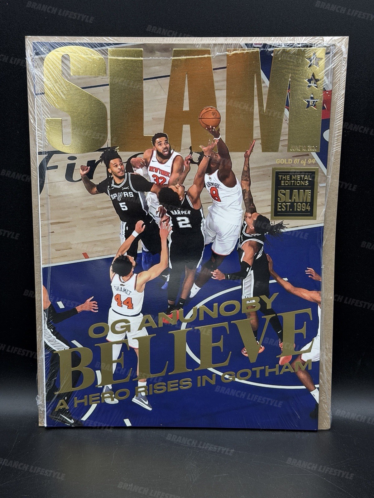 Gold Metal SLAM Magazine #262 OG Anunoby /94 Game Winning Tip-In Knicks Game 4
