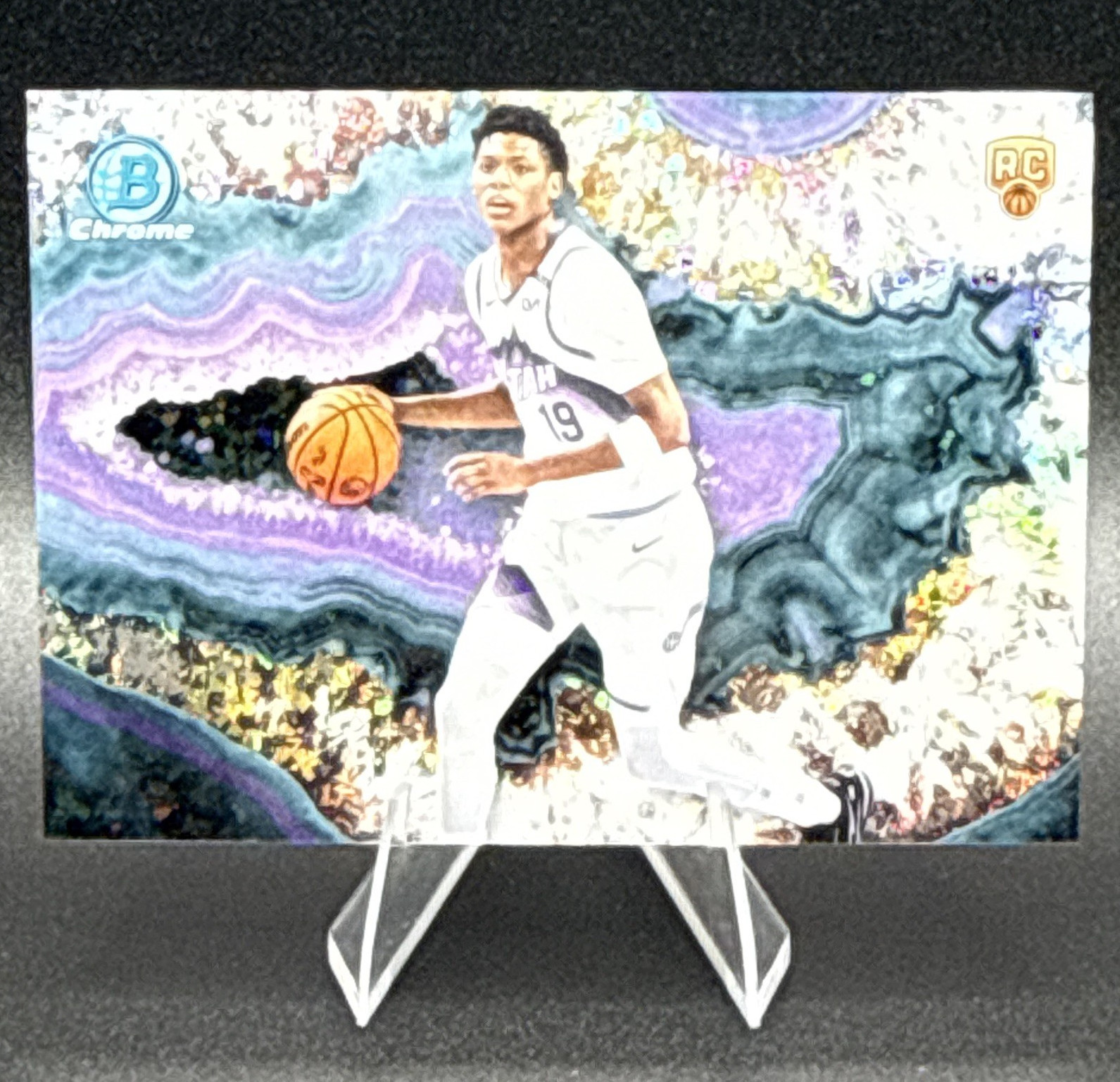 Topps 2025 Bowman Chrome Crystallized Ace Bailey Rookie RC CNB-5 Utah Jazz