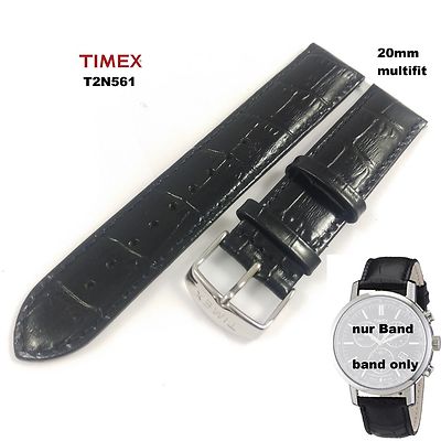 Timex Ersatzarmband T2N561 Dress Sport Chronograph Hochwertiges Leder Ersatzband