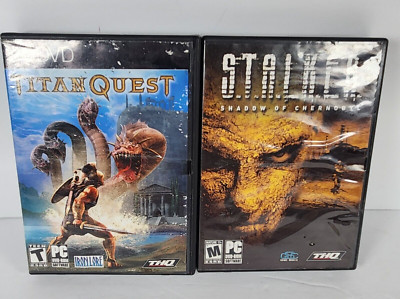 Lot of 2 PC DVDs Stalker Shadow of Chernobyl & Titan Quest PC CD-ROM