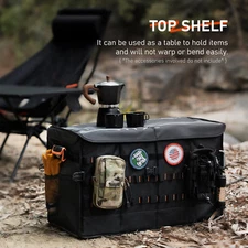 Car Trunk Organizer SUV Trunk Cargo Fold Up Bag Box 3-in-1 Large Caddy Bin Black