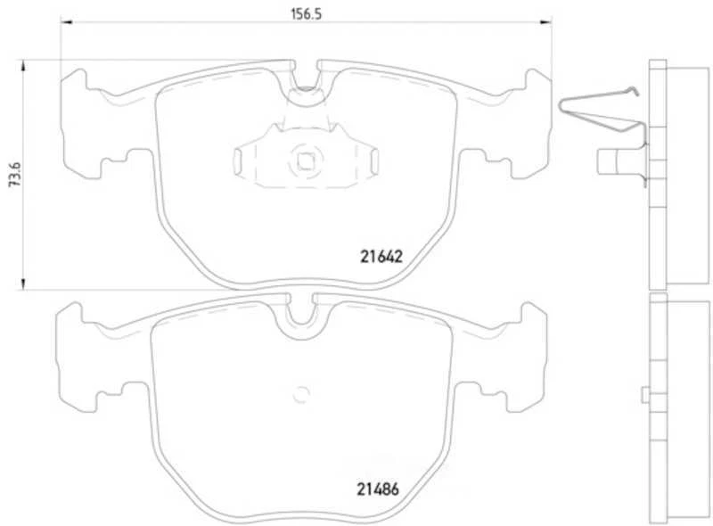 OEM - Material de fricción formulado OE para BMW 540i X5 740iL HELLA 1995-2006 Foto 2 de 4