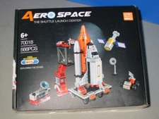 Aero Space Exploration Block Building Kit Shuttle Launch New Plastic 566 Bricks