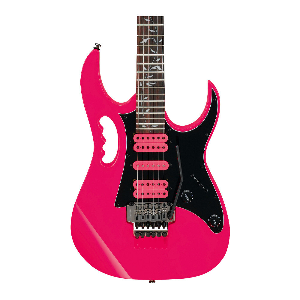 Ibanez セミアコースティックギター ピンク Ibanez Steve Vai Signature 6-String Electric Guitar (Pink