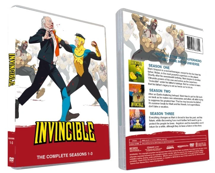 Invincible Seasons 1-3 (DVD, 6-Disc) New & Sealed /Free delivery/US-Region 1