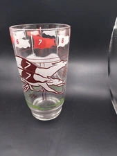 Vintage Boscul Peanut Butter Greyhound Racing #7 Glass Swanky Swig 10 oz