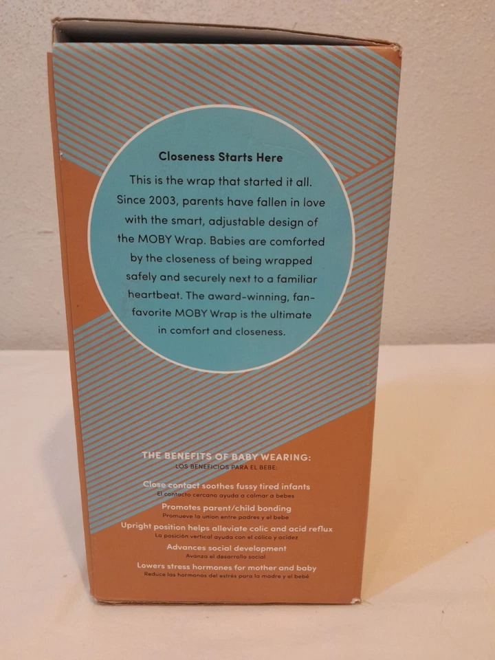 Portabebés The Original Moby Wrap Clásico Algodón Gris Envoltura Para Mamá Comodidad Foto 3 de 4