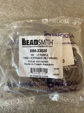 The Bead Smith 1 Bag 6 Strands Lt Purple 6/0 SB6-23020 Beads NEW Czech