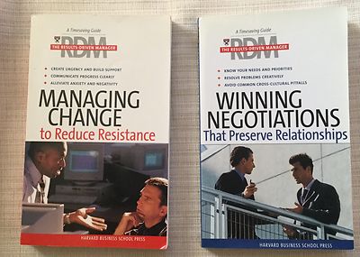 2 RDM books - MANAGING CHANGE: to Reduce Resistance & WINNING NEGOTIATIONS: THAT