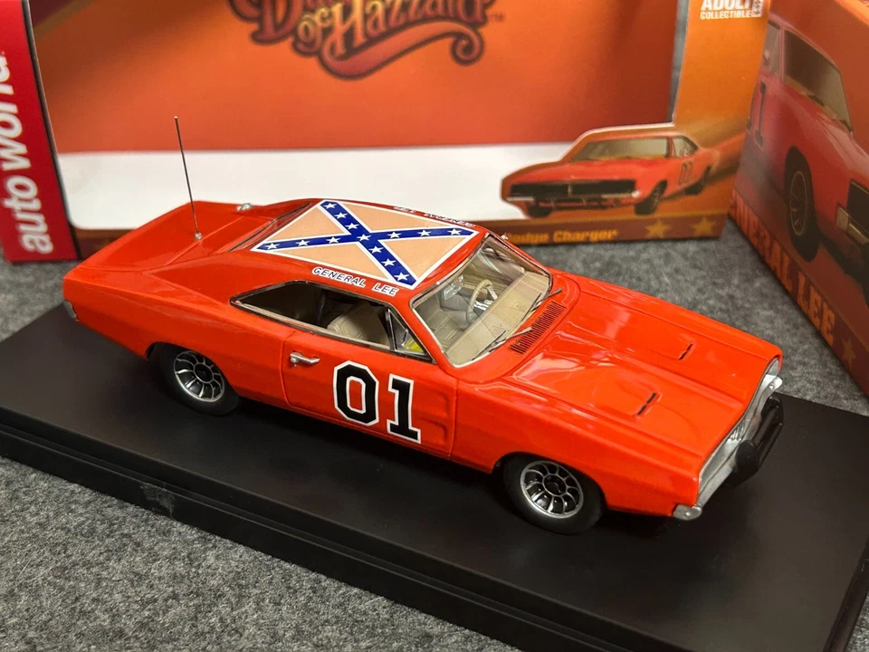 Auto World 1/43 1969 Dodge Charger General Lee Red Dukes of Hazzard 01 Warner - Image 4 of 4