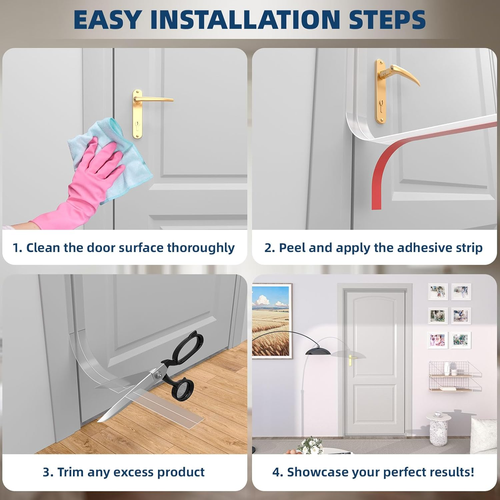 Heavy-Duty Weather Stripping, Extra Thick 2MM Door Draft Stopper Silicone Seal S - Picture 6 of 12