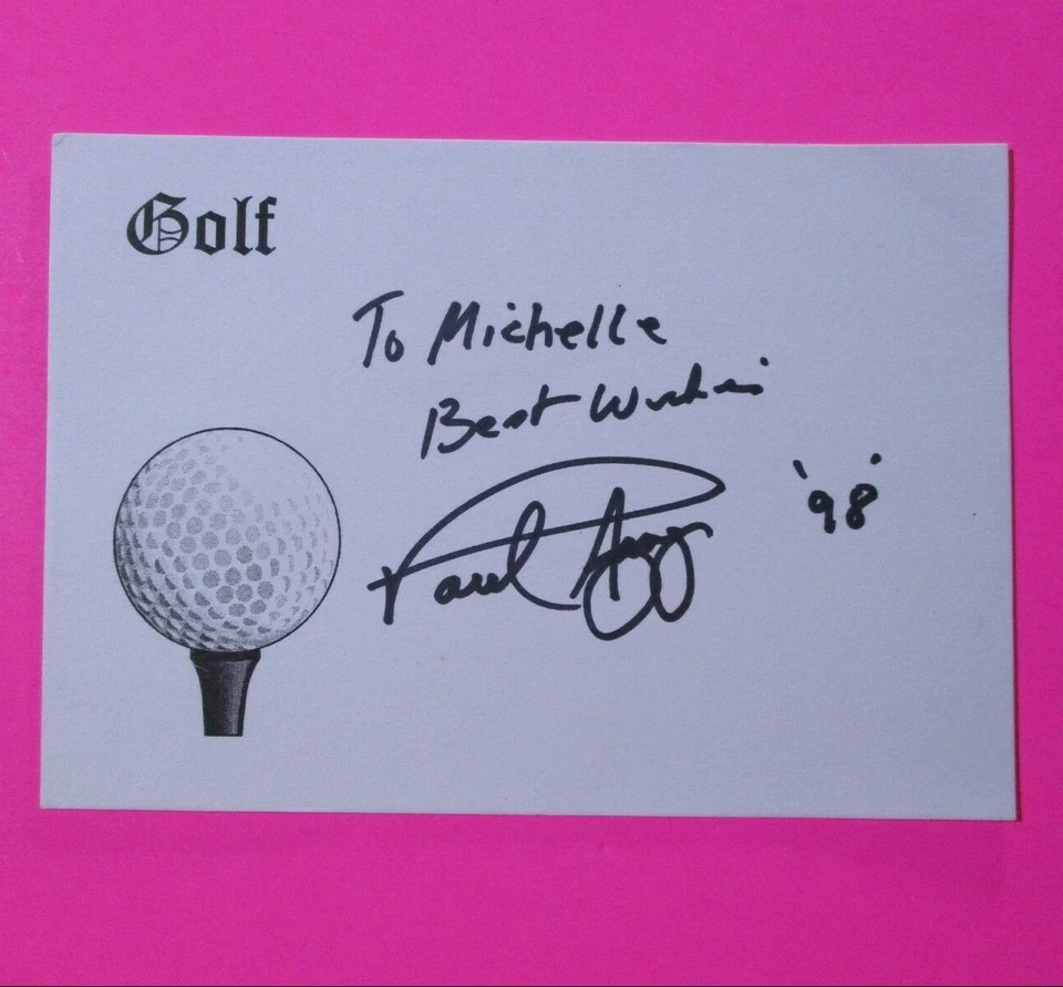 Paul Azinger Signed Autograph Golf Index Card Signature PGA Tour Player Champion - Image 4 of 4