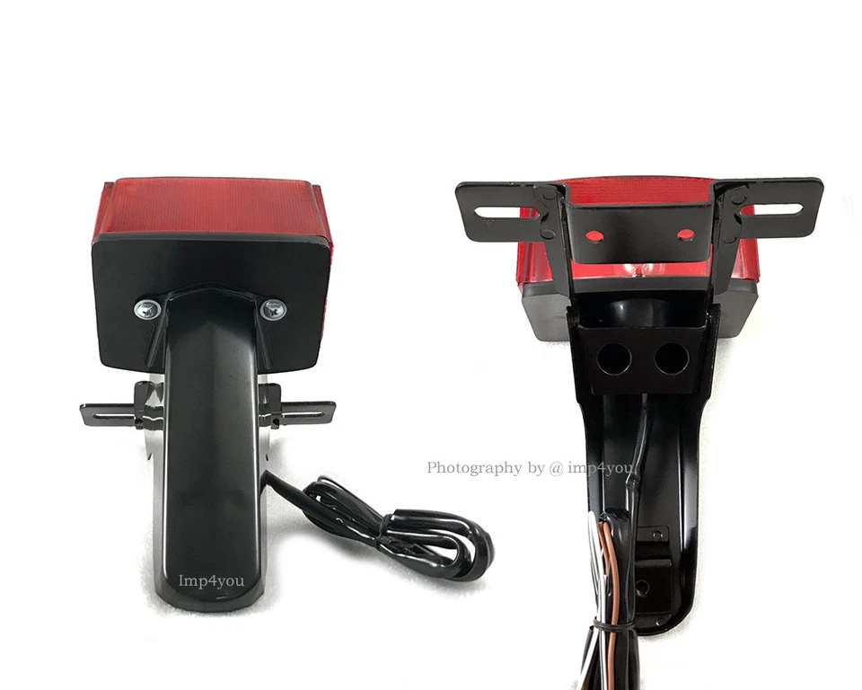 Taillight Brake light for 80-81 Suzuki TS185 TS100 TS125 TS250 with Bracket - Imagem 3 de 3