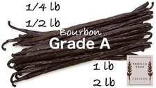 Premium Vanilla Beans Madagascar Bourbon Grade A  6"  Long Beans