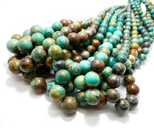 Natural Turquoise Polished Smooth Round Size 4mm - 12mm Gemstone Beads PGS357
