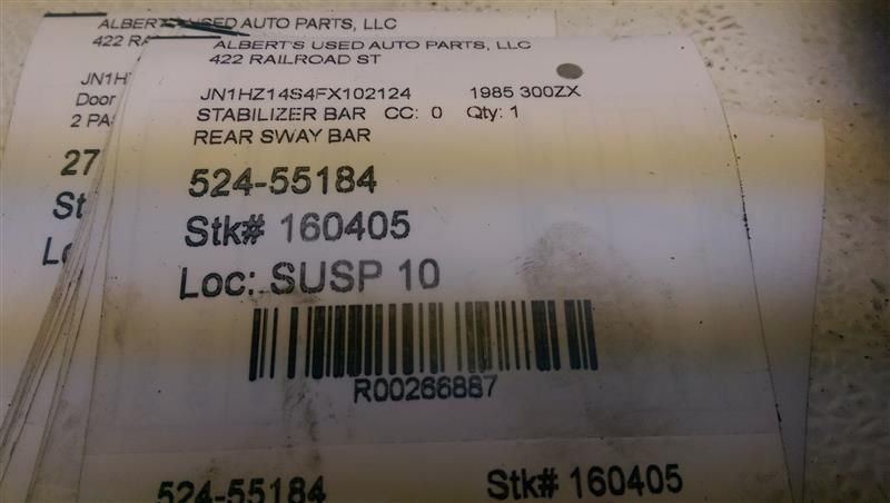 Rear Sway Bar for 84-89 Nissan 300ZX | eBay