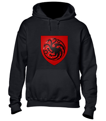 Targaryen Shield Kapuzenpullover Hoodie Haus des Drachen Game of Thrones cooles Top