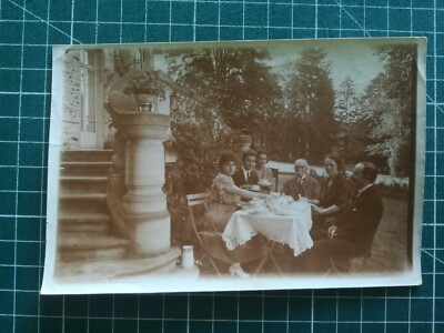 vs241 photograph circa 1930 Group tea at the foot of the castle