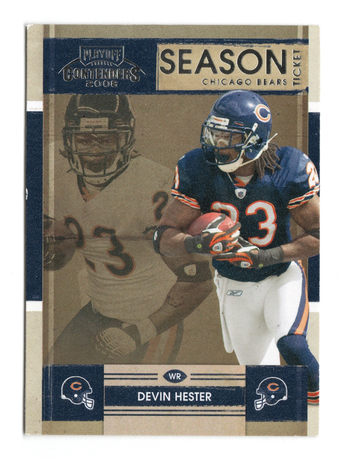 EX- Devin Hester 18 2008 Playoff Contenders Chicago Bears Card