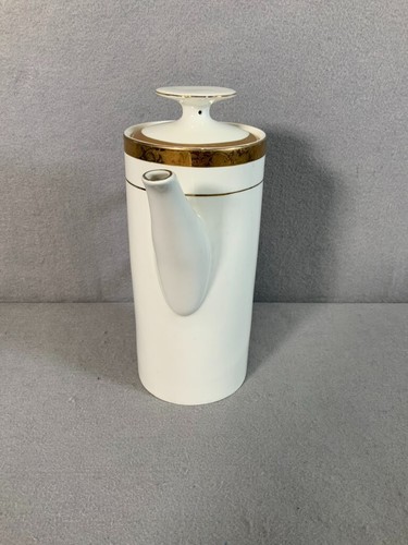 Sango EMPRESS GOLD DEVILLE Tall Coffee Pot TEAPOT Ornate Gold Trim 9" Tall - Picture 2 of 6