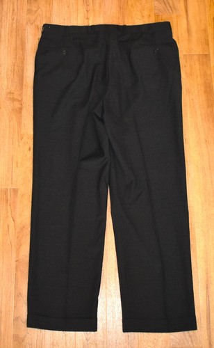 Brooks Brothers Madison 1818 Loro Piana Men's 40/31.5 Dark Grey Wool Pants - Picture 2 of 10