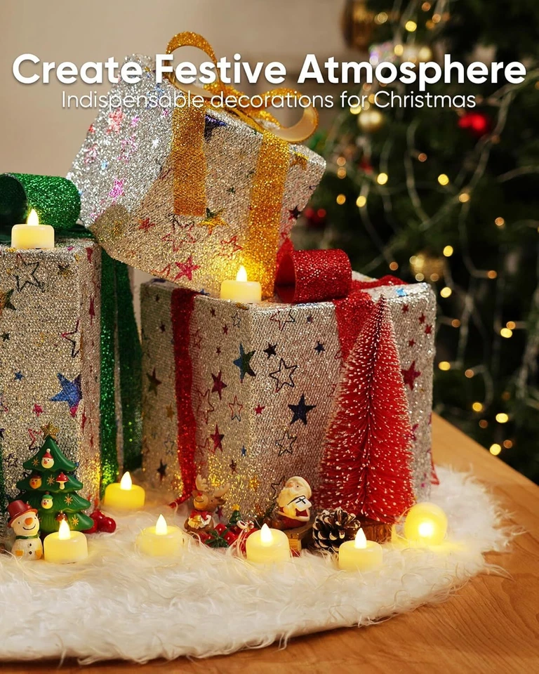 12-150 Flameless LED Tea Lights Candles Votive with Batteries Fake Tealight DIY - Image 4 of 4