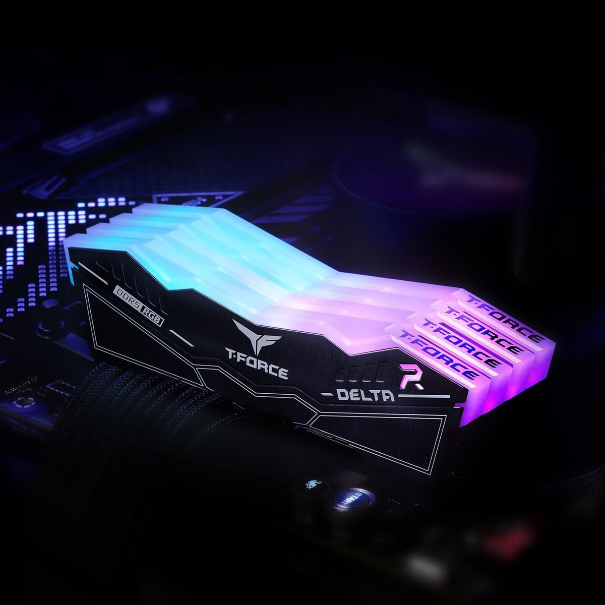 TEAMGROUP T-FORCE DELTA RGB 32GB (2 x 16GB) PC5-48000 (DDR5 TEAMGROUP T-FORCE DELTA RGB 32GB (2 x 16GB) PC5-48000 (DDR5