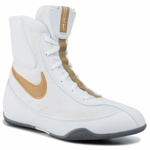 NIKE MACHOMAI 2 OLYMPIC BOXING BOOTS (SHOES) ZAPATOS DE BOXEO RING SHOES WHITE - Picture 1 of 7