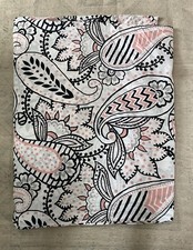 Pottery Barn Teen Ana Paisley Floral Pink Black 100 Cotton Twin Duvet Cover EUC