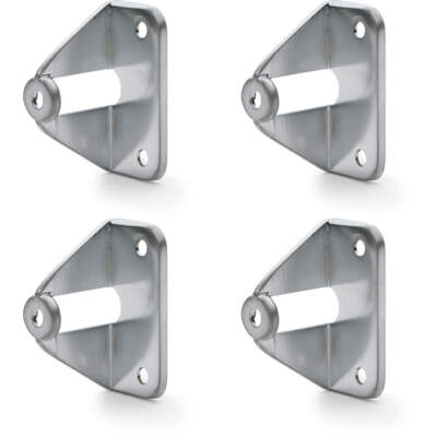 4er-Pack Klappbar Schiebe & Platte Türgriff Adapter Knöpfe & Züge Satin Chrom