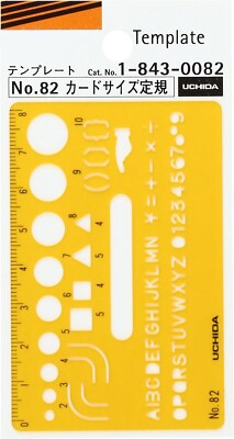 80 Card Column Ruler Uchida Template No.82 Card Size Ruler 1-843-0082 JAPAN IMPORT Genuine ...