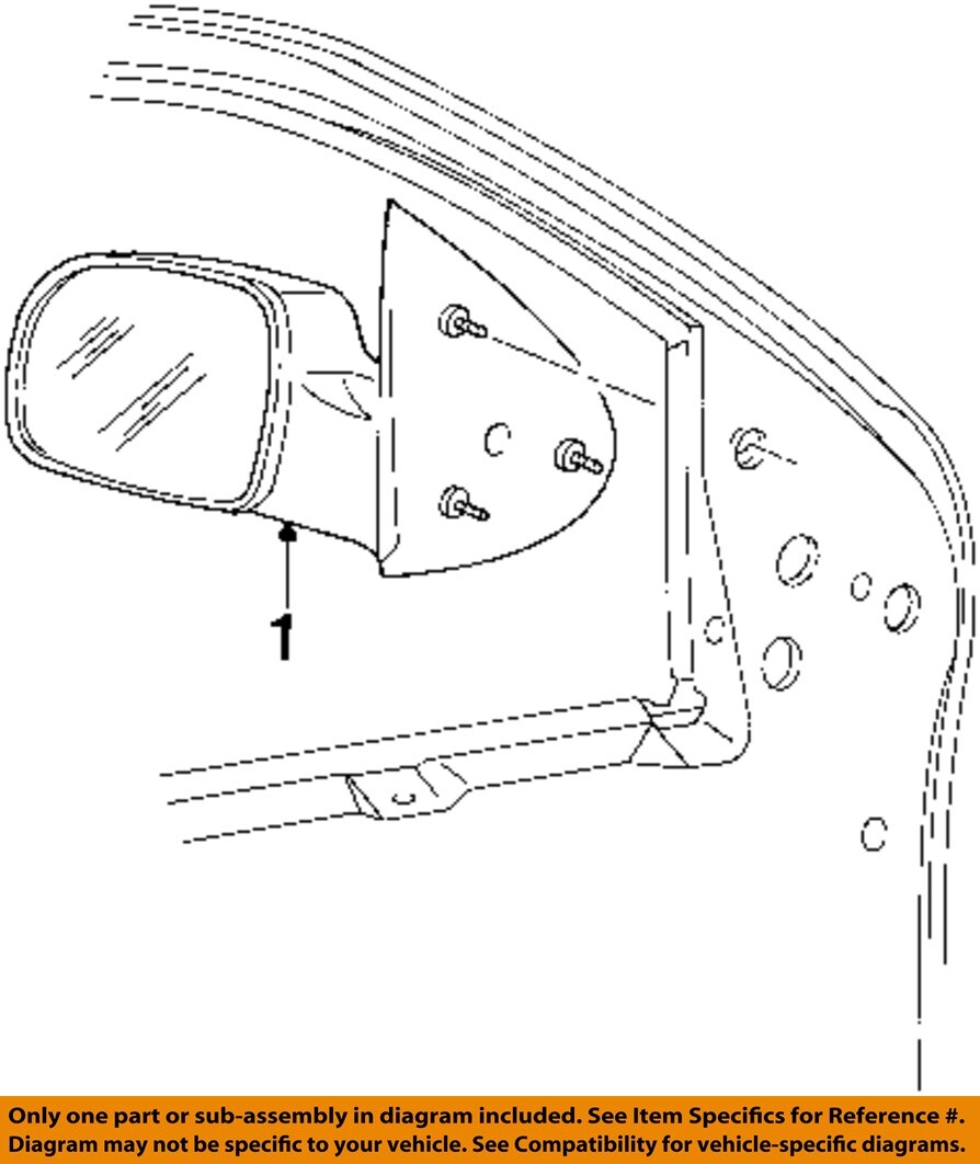 FORD OEM 01-03 Windstar Door Side Rear View-Mirror Assy Left 