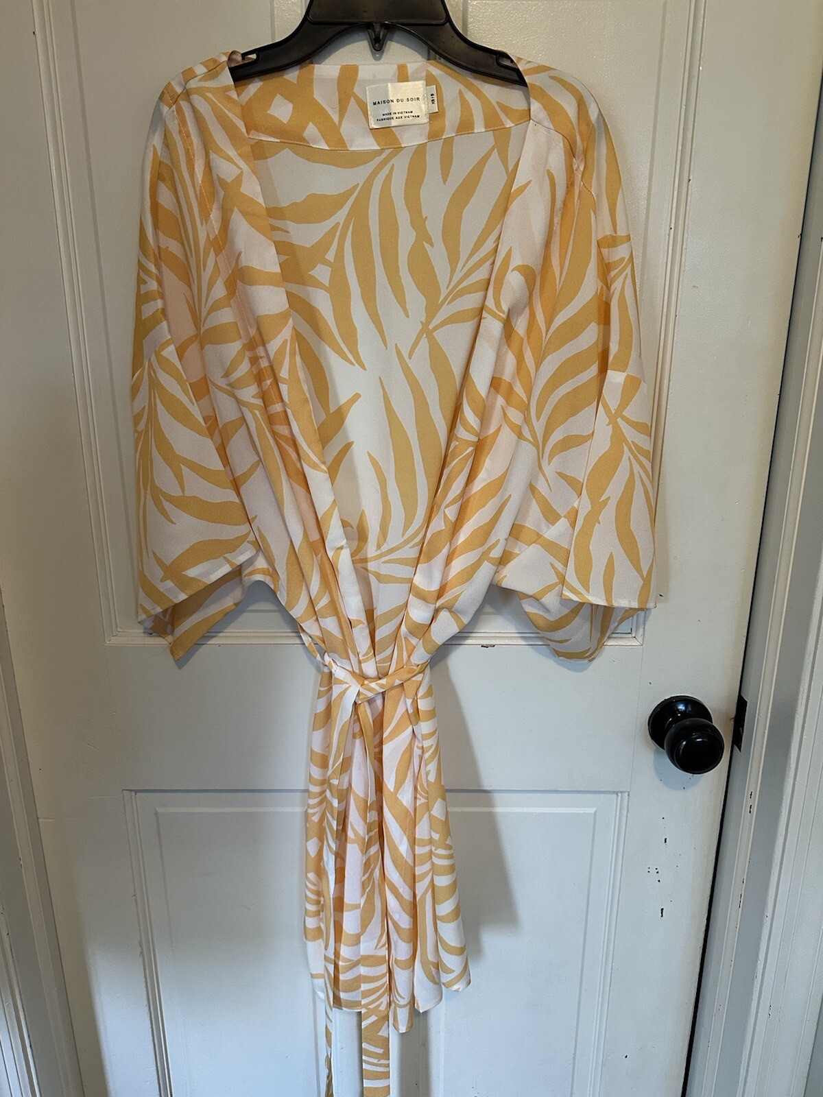 Maison Du Soir XS/S Kimono Luxe Robe Magnolia Pal… - image 2