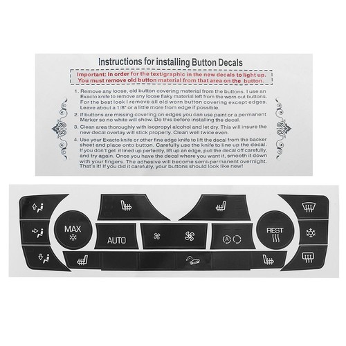 Button Sticker Repair Kit Replacement For 2006-2011 BMW E90 E91 E92 330I - Picture 7 of 8