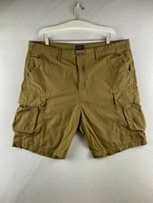 Levi's Cargo Shorts Mens 40 Khaki Cotton Flap Pockets Hiking Comfort Utility