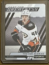 TREVOR ZEGRAS 2022-23 Synergy Cast for Greatness Metal Card CG-33 Anaheim Ducks