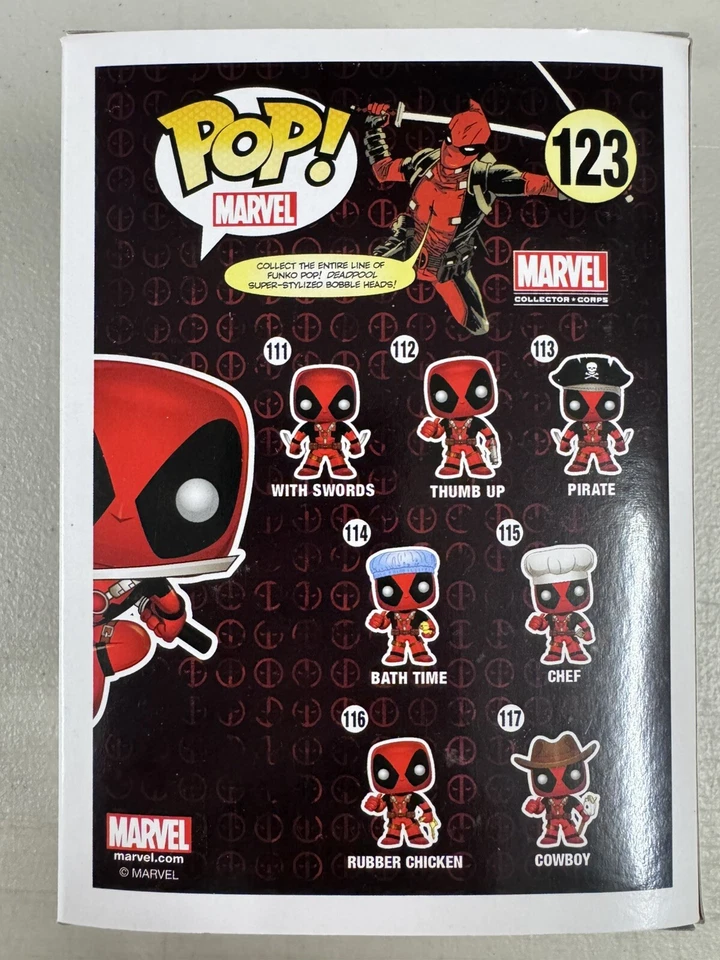 Deadpool 123 ~ Marvel ~ Vinilo Funko Pop ~ Exclusivo Cuerpo de Coleccionistas + PROTECTOR Foto 3 de 4