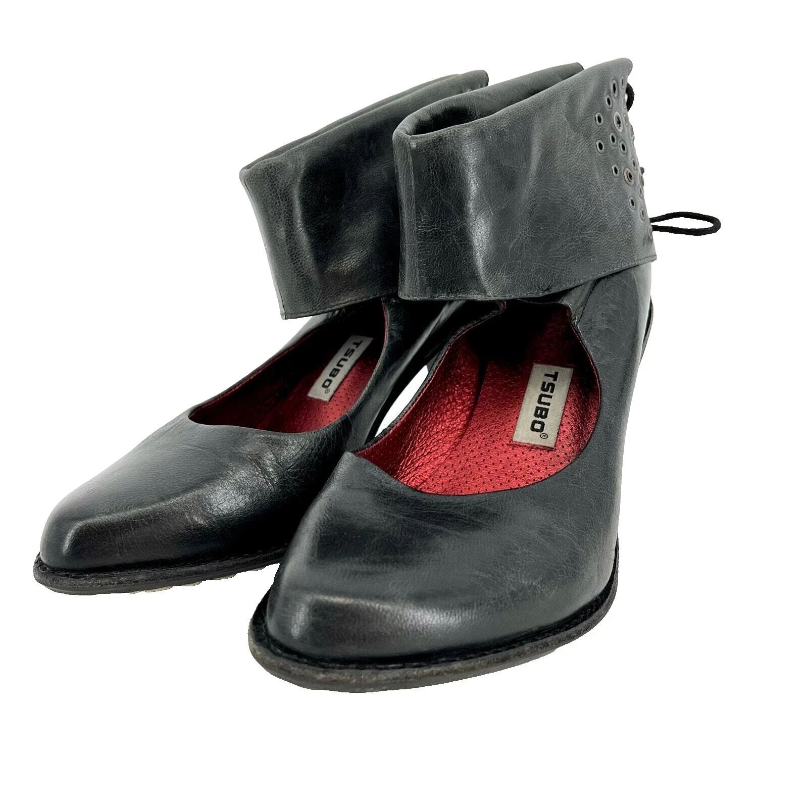 Tsubo Leather Upper Heels Lace Up