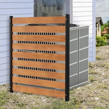 Air Conditioner Fence 1 Panel, 38" W x 60" H for Outside with Metal Stakes