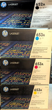 GENUINE SET HP 653A 652A TONER CF320A CF321A CF322A CF323A LaserJet MFP M680