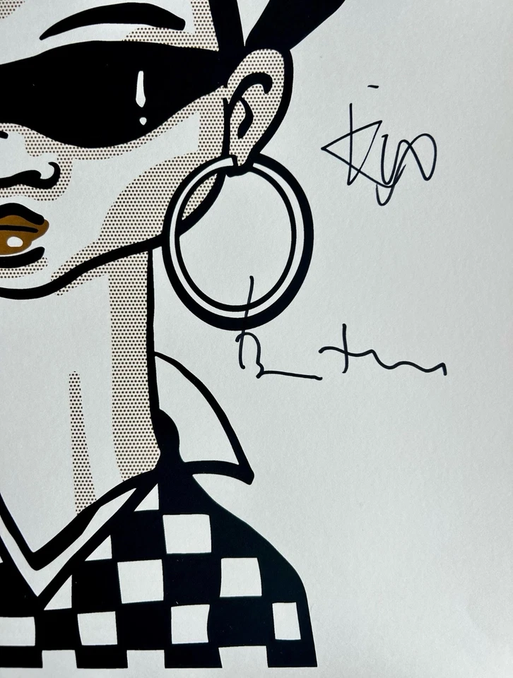 Madness SIGNED Gig Artwork Poster #75/100 Handmade Wooden Display &COA Autograph - Image 3 of 4