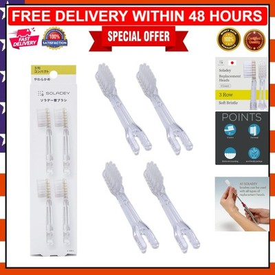 Transparent 4-Pack Soft Bristle Brush Heads for Ionic Toothbrush - Adult Care