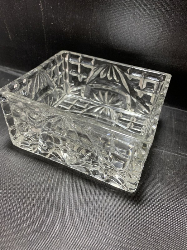 Vintage 1940’s Anchor Hocking Prescott Pineapple Glass Trinket/Soap Dish