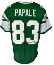 Philadelphia Eagles Vince Papale Autographed Pro Style Green Jersey JSA Authe...