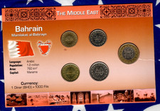 Littleton World Coin Set Bahrain UNC 10,50 Fils 2010 5,25,100 Fils 2009*