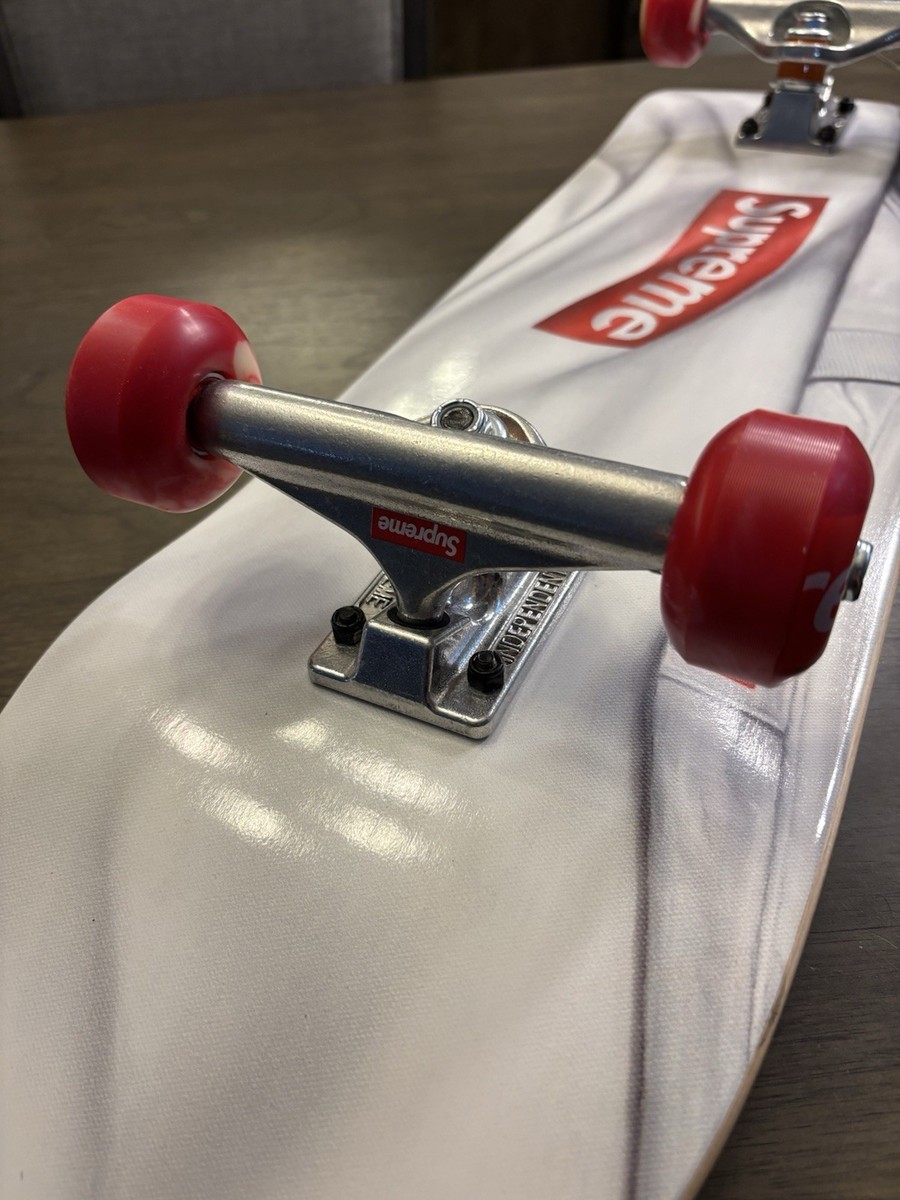 Supreme Box Logo T-shirt Skateboard Deck White Red FW22 with