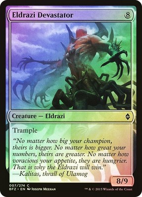 MTG FOIL Eldrazi Devastator  - Battle for Zendikar #007